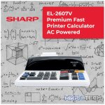 Sharp EL-2607V Premium Fast Printer Calculator AC Powered - Image 2