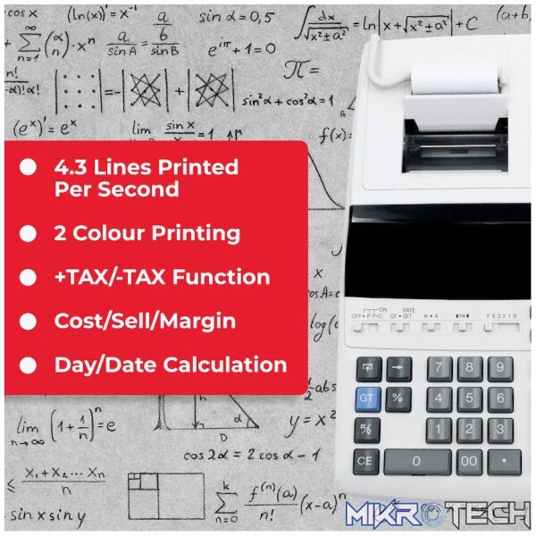 Sharp EL-2607V Premium Fast Printer Calculator AC Powered - Image 4