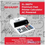 Sharp EL-2607V Premium Fast Printer Calculator AC Powered - Image 6