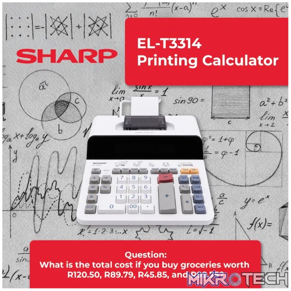 Sharp EL-T3314 Printing Calculator - Image 13