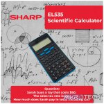 Sharp EL535 Scientific Calculator - 422 Functions- Blue - Image 7
