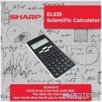 Sharp EL535 Scientific Calculator - 422 Functions - White - Image 5