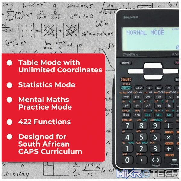 Sharp EL535 Scientific Calculator - 422 Functions - White - Image 8