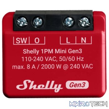 Shelly Smart Wi-Fi Mini Relay gen3 (8A X 1 Channel)