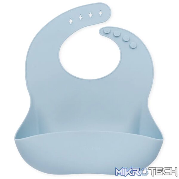Silicone Bucket Bib - Powder Blue Silicone Bucket Bib - Powder Blue