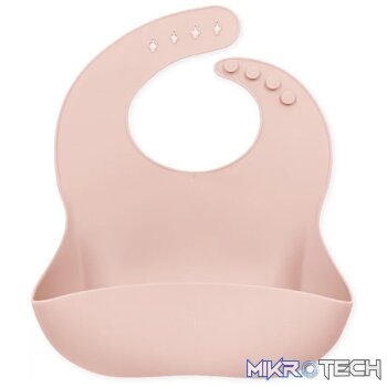 Silicone Bucket Bib - Rose