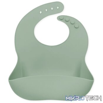 Silicone Bucket Bib - Sage