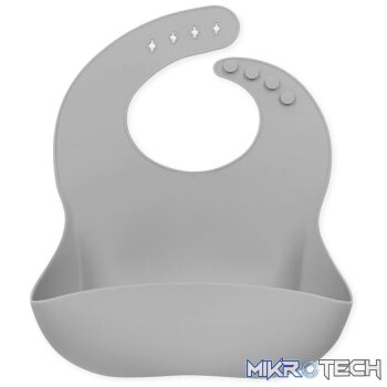 Silicone Bucket Bib - Stone