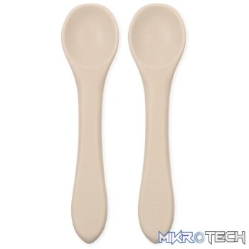 Silicone Feeding Spoons 2-Pack - Ivory