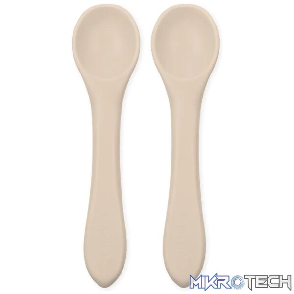 Silicone Feeding Spoons 2-Pack - Ivory Silicone Feeding Spoons 2-Pack - Ivory