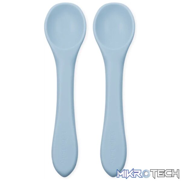 Silicone Feeding Spoons 2-Pack - Powder Blue Silicone Feeding Spoons 2-Pack - Powder Blue