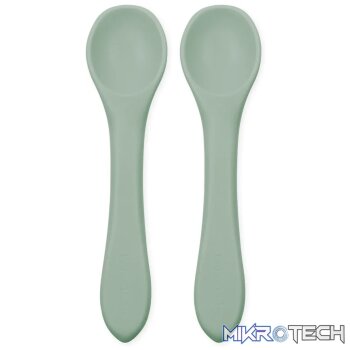 Silicone Feeding Spoons 2-Pack - Sage