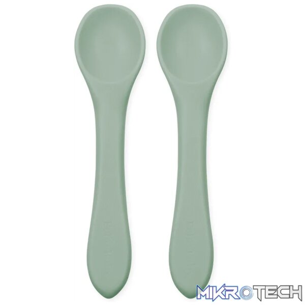 Silicone Feeding Spoons 2-Pack - Sage Silicone Feeding Spoons 2-Pack - Sage