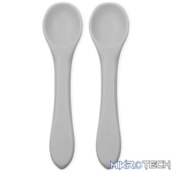 Silicone Feeding Spoons 2-Pack - Stone