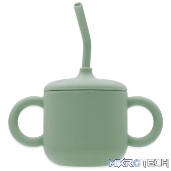 Silicone Training Cup with Straw - Sage