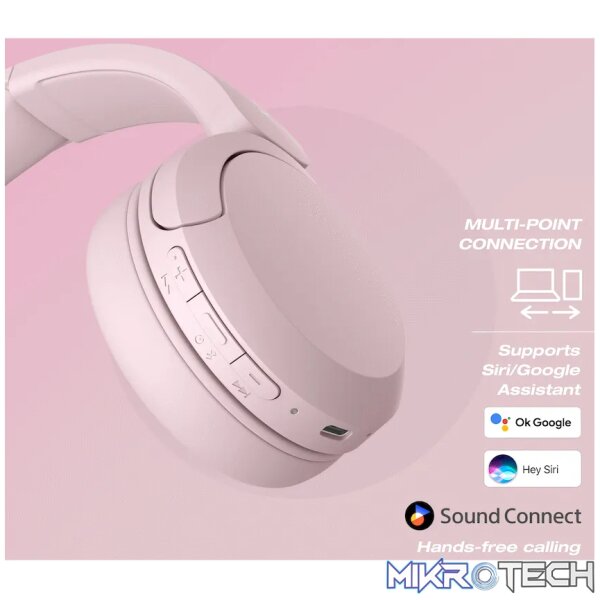 Sony WH-CH520 (Pink) Bluetooth On-Ear Headphones - Image 11