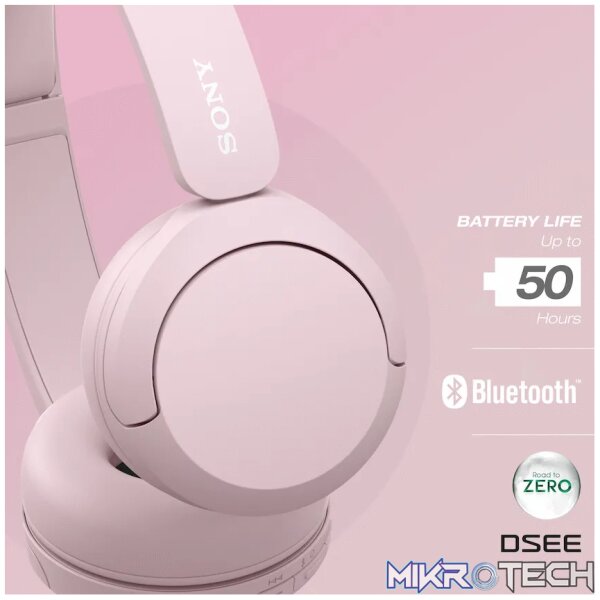 Sony WH-CH520 (Pink) Bluetooth On-Ear Headphones - Image 12