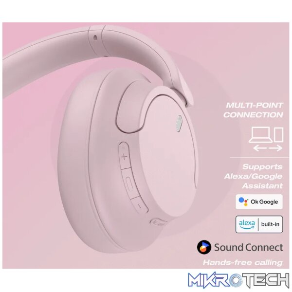 Sony WH-CH720 (Pink) Noise Cancelling Over-Ear Headphones - Image 11