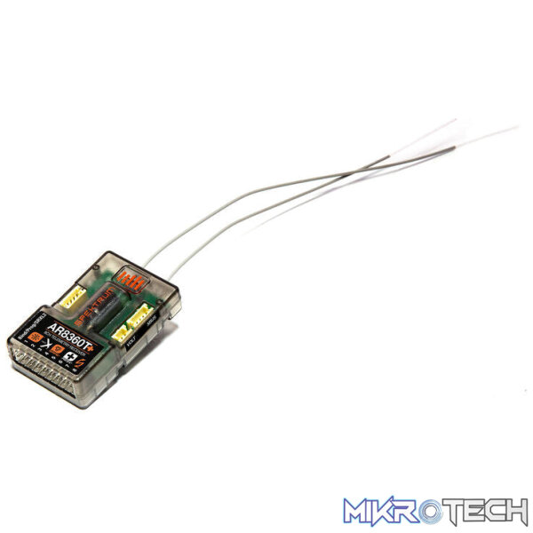 Spektrum AR8360T+ DSMX 8-Channel AS3X+ & SAFE Telemetry Receiver Spektrum AR8360T+ DSMX 8-Channel AS3X+ & SAFE Telemetry Receiver