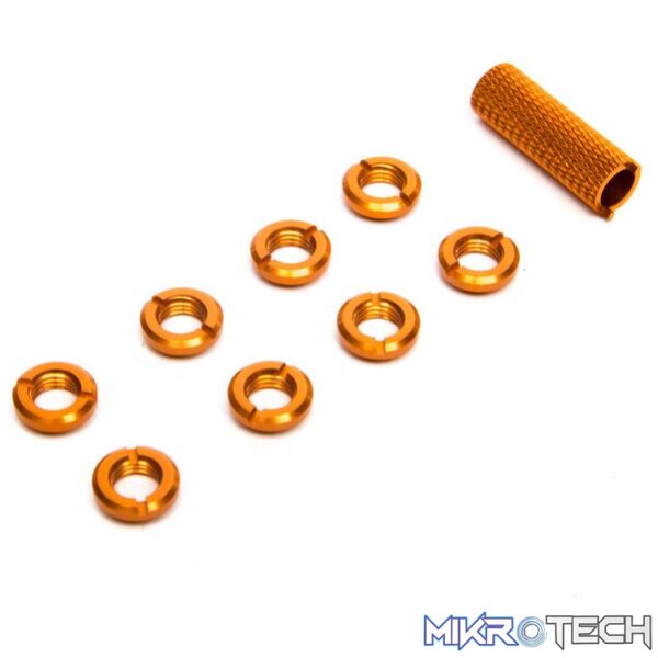 Spektrum Radio Orange Switch Nuts (8) & Wrench Spektrum Radio Orange Switch Nuts (8) & Wrench