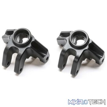 Steering Spindle Set Aluminum Black Mini LMT