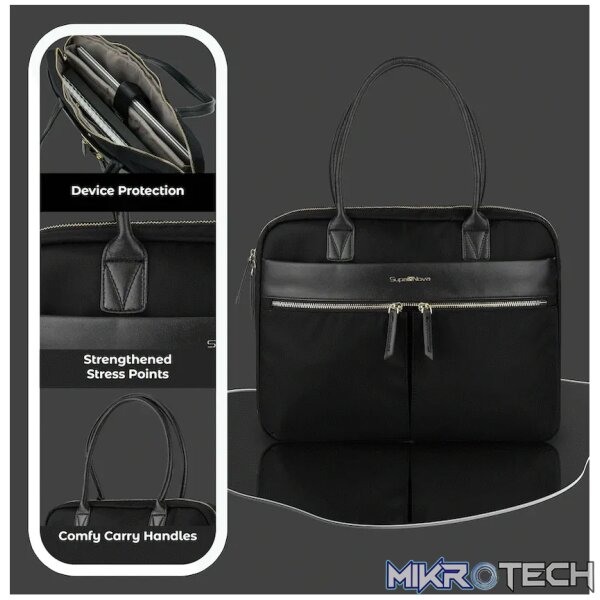 SupaNova Sienna  14.1' Ladies Laptop Bag - Black - Image 5