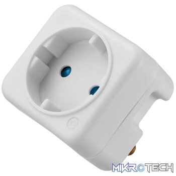 Switched 1-Way Schuko Adaptor