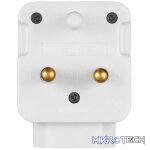 Switched 2-Way Schuko Adaptor - Top and Bottom Loader - Image 2