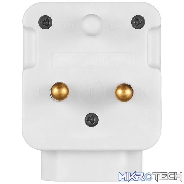 Switched 2-Way Schuko Adaptor - Top and Bottom Loader - Image 2