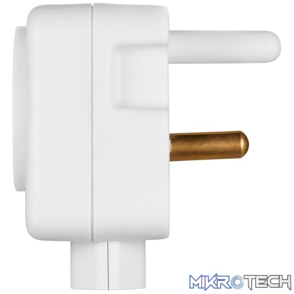 Switched 2-Way Schuko Adaptor - Top and Bottom Loader - Image 3