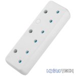 Switched 3-Way 16a Adaptor