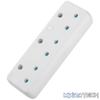Switched 3-Way 16a Adaptor