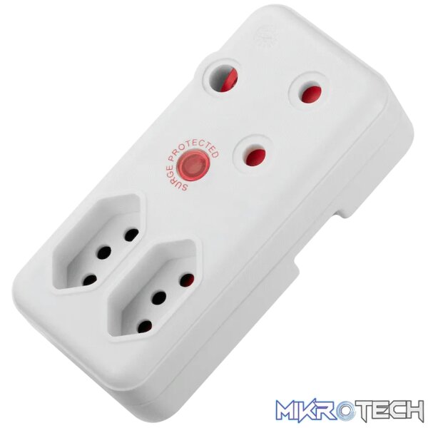 Switched 3-Way Medium Surge Adaptor - White - Image 4
