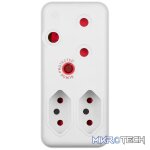 Switched 3-Way Medium Surge Adaptor - White - Image 5