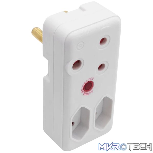 Switched 3-Way Medium Surge Adaptor - White - Image 6