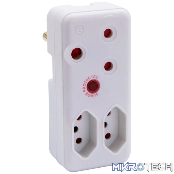 Switched 3-Way Medium Surge Adaptor - White Switched 3-Way Medium Surge Adaptor - White