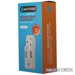 Switched 3-Way Medium Surge Adaptor with Type-C + USB - White - Image 2