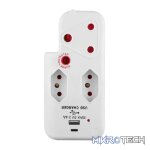 Switched 3-Way Medium Surge Adaptor with Type-C + USB - White - Image 5