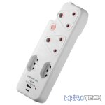Switched 4-Way Medium Surge Adaptor with Type-C + USB - Image 5