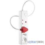 Switched 4-Way Medium Surge-Protected Multiplug 0.5m Cord - White - Image 3