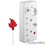 Switched 4-Way with 1x Type-C + 1x USB 2.4a Socket Medium Surge-Protected 0.5m - Image 4
