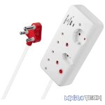 Switched 4-Way with 1x Type-C + 1x USB 2.4a Socket Medium Surge-Protected 0.5m - Image 5