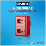 Switched High Surge 2-Way Network Router Safe Adaptor - Image 12