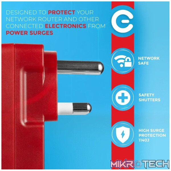 Switched High Surge 2-Way Network Router Safe Adaptor - Image 10