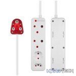 Switched High Surge 4-Way Multiplug 0.5m 1140j - Image 7