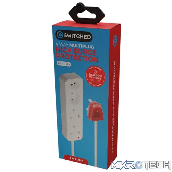 Switched High Surge 4-Way Multiplug 3m 1140J - Image 2
