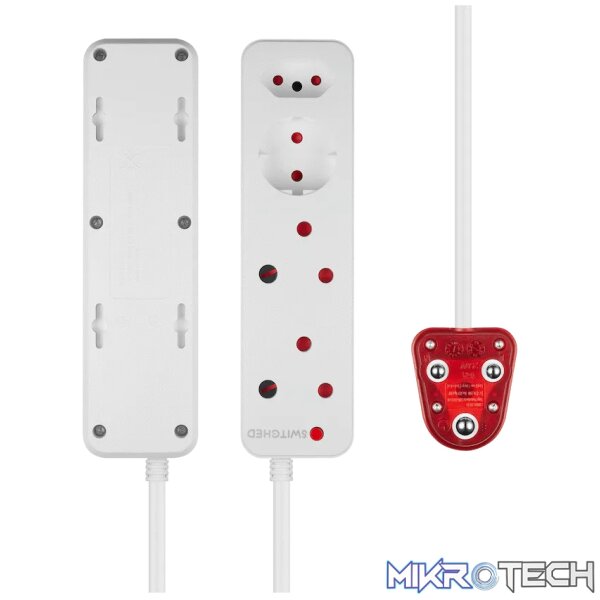 Switched High Surge 4-Way Multiplug 5m 1140J - Image 2