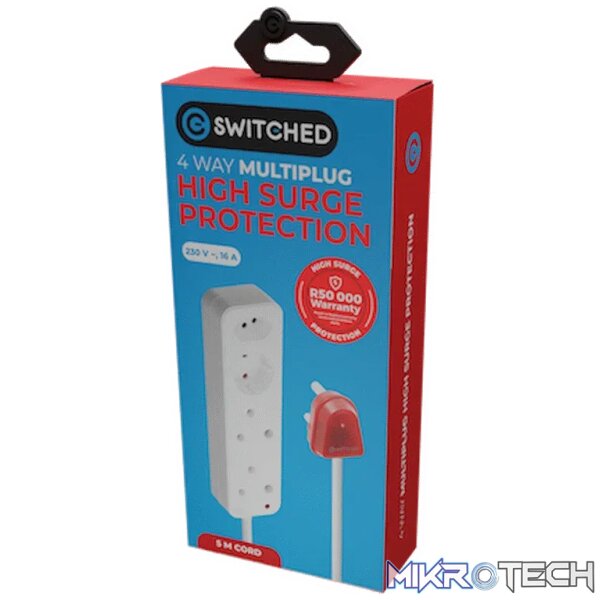 Switched High Surge 4-Way Multiplug 5m 1140J - Image 4