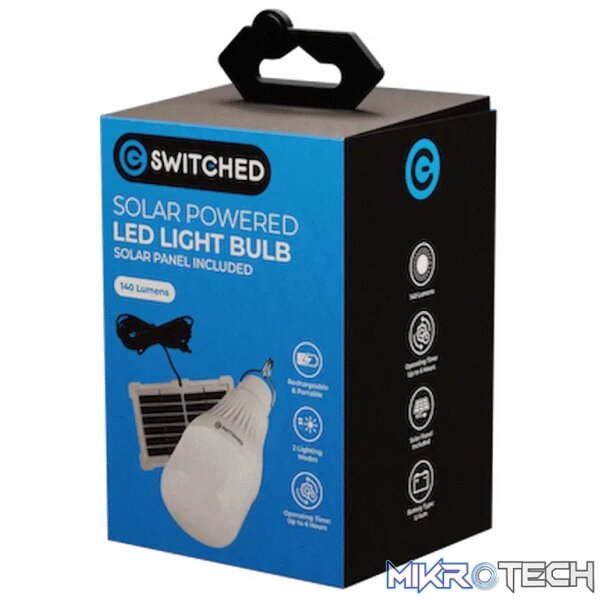 Switched Solar-Powered LED Light Bulb, Solar Panel Included - Image 3