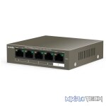 TEF1105P-4-63W    5-Port 10/100Mbps Desktop Switch with 4-Port PoE
